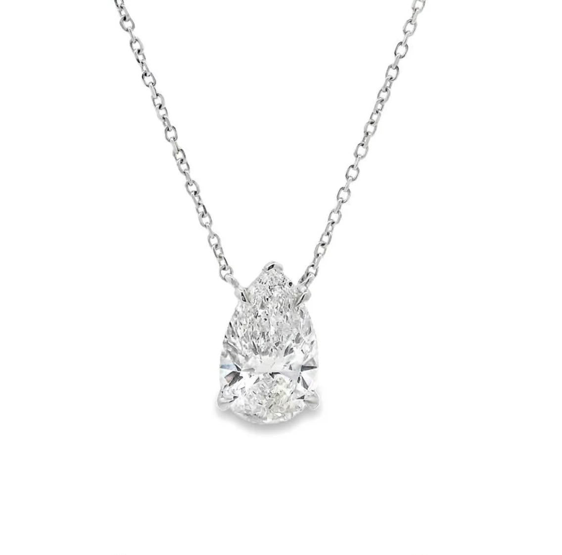Pear Diamond Necklace
